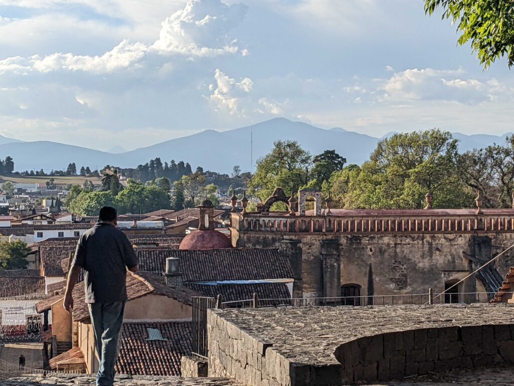 View of the city of Patzcuaro and surrounding mountains